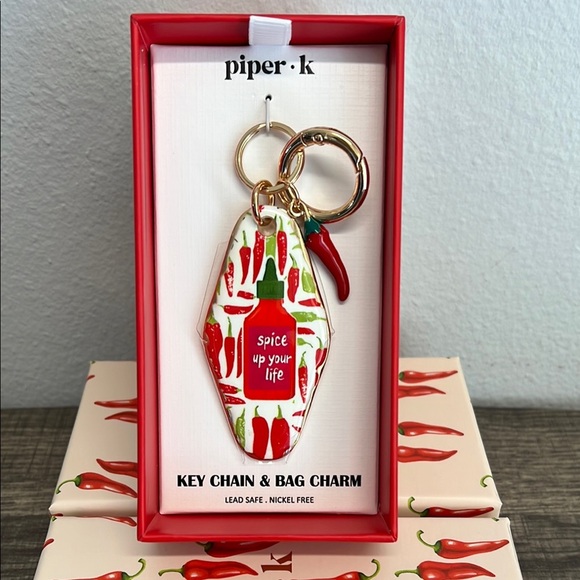 Piper K “Spice Up Your Life” Chili 🌶️ Pepper Bag Charm - Picture 1 of 5